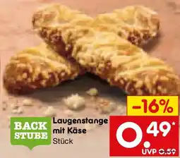 Netto Marken-Discount Back Stube Laugenstange mit Käse Angebot