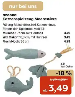 Zoo & Co azooona Katzenspielzeug Meerestiere Angebot