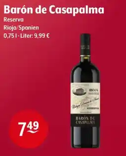 Getränke Hoffmann Barón de Casapalma Reserva Angebot