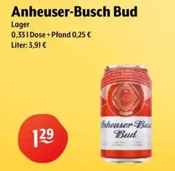 Getränke Hoffmann Anheuser-Busch Bud Lager Angebot