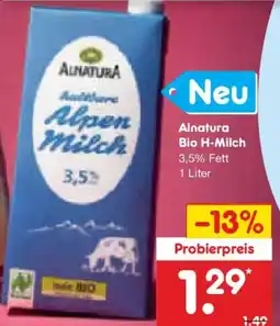 Netto Marken-Discount Alnatura Bio H-Milch Angebot
