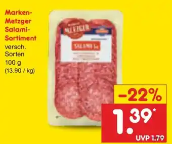 Netto Marken-Discount Marken-Metzger Salami-Sortiment Angebot