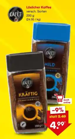 Netto Marken-Discount CAFÉT Löslicher Kaffee Angebot