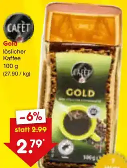 Netto Marken-Discount CAFÉT Gold löslicher Kaffee Angebot