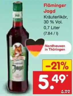 Netto Marken-Discount Fläminger Jagd Kräuterlikör Angebot