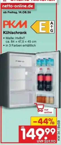 Netto Marken-Discount PKM Kühlschrank Angebot