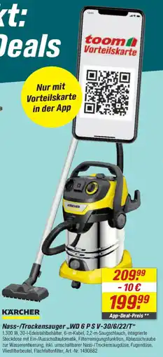 toom Baumarkt KÄRCHER Nass-/Trockensauger WD 6 P S V-30/6/22/T Angebot
