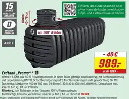 toom Baumarkt Erdtank „Promo“ * B Angebot