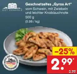 Netto Marken-Discount Geschnetzeltes „Gyros Art“ vom Schwein Angebot