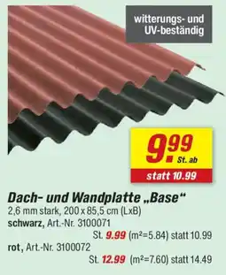 toom Baumarkt Dach- und Wandplatte "Base" Angebot