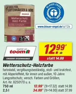 toom Baumarkt Wetterschutz-Holzfarbe toom Angebot