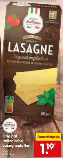 Netto Marken-Discount Original Italienische Lasagneplatten Angebot