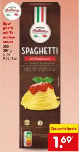 Netto Marken-Discount Italienische Spaghetti mit Tomatensoße Angebot