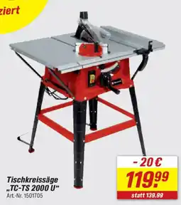 toom Baumarkt Tischkreissäge "TC-TS 2000 U" Angebot