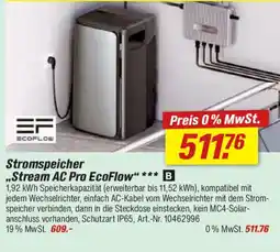 toom Baumarkt Stream AC Pro EcoFlow Angebot