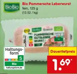 Netto Marken-Discount Bio Pommersche Leberwurst Angebot
