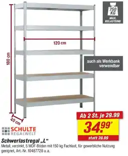 toom Baumarkt SchulTE Schwerlastregal „L“ Angebot