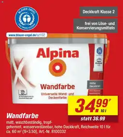 toom Baumarkt Alpina Wandfarbe Angebot