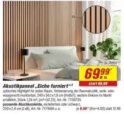 toom Baumarkt Akustikpaneel „Eiche furniert“ Angebot
