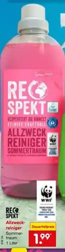 Netto Marken-Discount RE SPEKT Allzweck-reiniger Sommer-traum Angebot