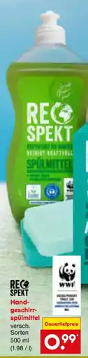 Netto Marken-Discount RESPEKT Handgeschirrspülmittel Angebot
