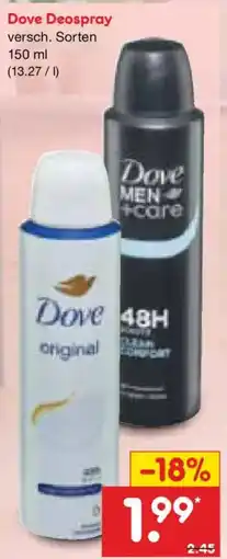 Netto Marken-Discount Dove Deospray Angebot