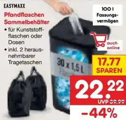 Netto Marken-Discount EASYMAXX Pfandflaschen Sammelbehälter Angebot