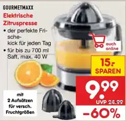 Netto Marken-Discount GOURMETMAXX Elektrische Zitruspresse Angebot