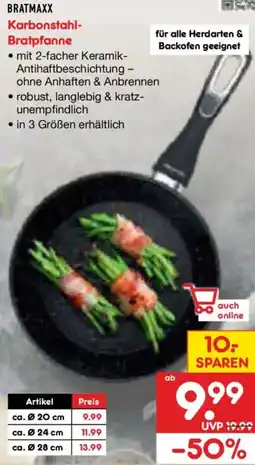 Netto Marken-Discount BRATMAXX Karbonstahl-Bratpfanne Angebot
