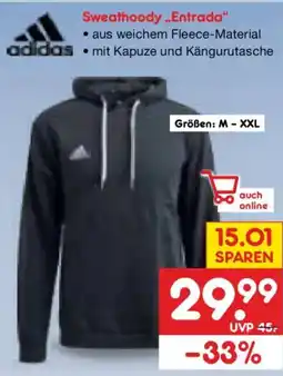 Netto Marken-Discount Sweathoodie „Entrada“ adidas Angebot
