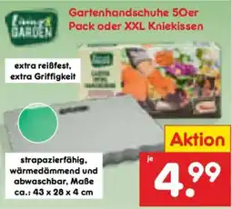 Netto Marken-Discount Gartenhandschuhe 50er Pack oder XXL Kniekissen Angebot