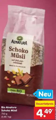 Netto Marken-Discount Bio Alnatura Schoko Müsli Angebot