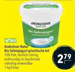 CITTI Markt Andechser Natur Bio Sahnejogurt griechische Art Angebot