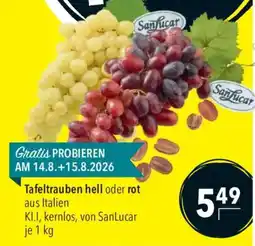 CITTI Markt SanLucar Tafeltrauben hell oder rot Angebot