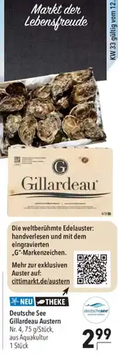 CITTI Markt Deutsche See Gillardeau Austern Angebot