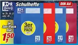 Posten Börse Schulhefte Oxford Angebot