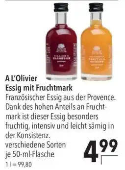 CITTI Markt A L'Olivier Essig mit Fruchtmark Angebot