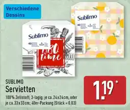 Aldi Nord Sublimo Servietten Angebot