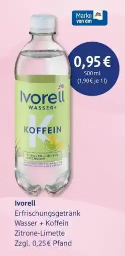 dm drogerie Ivorell Wasser+ Koffein Angebot