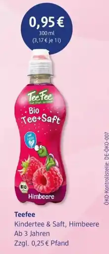 dm drogerie TeeFee Kindertee & Saft, Himbeere Angebot