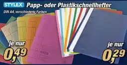 Posten Börse STYLEX Papp- oder Plastikschnellhefter Angebot