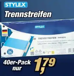 Posten Börse STYLEX Trennstreifen Angebot