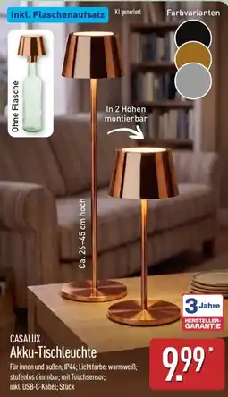 Aldi Nord CASALUX Akku-Tischleuchte Angebot