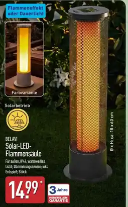 Aldi Nord BELAVI Solar-LED-Flammensäule Angebot