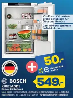 Euronics BOSCH Einbau-Kühlschrank Angebot
