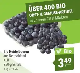 CITTI Markt Bio Heidelbeeren Angebot