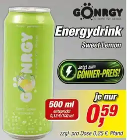 Posten Börse GÖNRRGY Energydrink Sweet Lemon Angebot