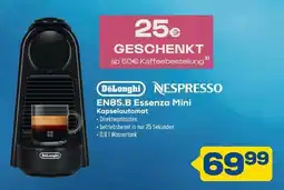 Euronics DeLonghi NESPRESSO EN85.B Essenza Mini Kapselautomat Angebot