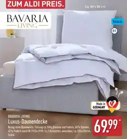 Aldi Nord BAVARIA LIVING Luxus-Daunendecke Angebot