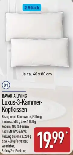 Aldi Nord BAVARIA LIVING Luxus-3-Kammer-Kopfkissen Angebot